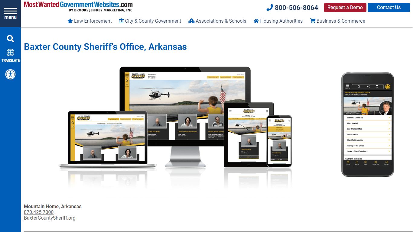 Baxter County Sheriff's Office, Arkansas - Websites & Apps | Police ...