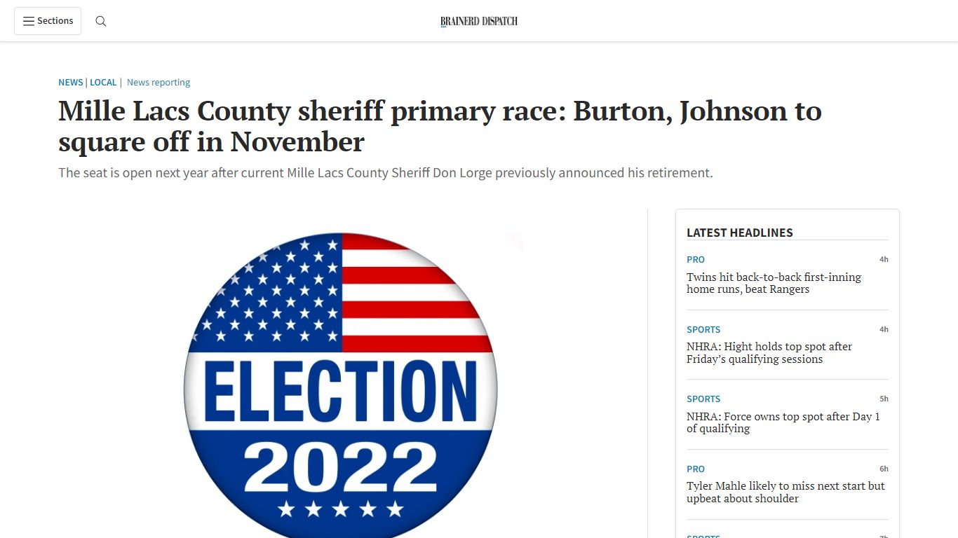 Mille Lacs County sheriff primary race: Burton, Johnson to square off ...